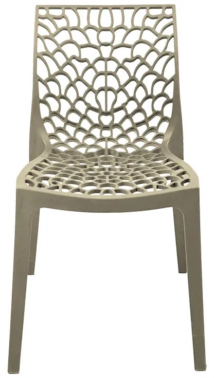 Καρέκλα στοιβαζόμενη Hush pakoworld pp σε cappuccino απόχρωση 50x57x81εκ (1 τεμάχια)