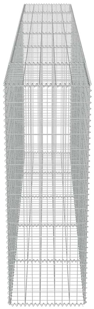 vidaXL Συρματοκιβώτιο Τοίχος 300x50x150 εκ. Γαλβαν.Χάλυβας + Καλύμματα