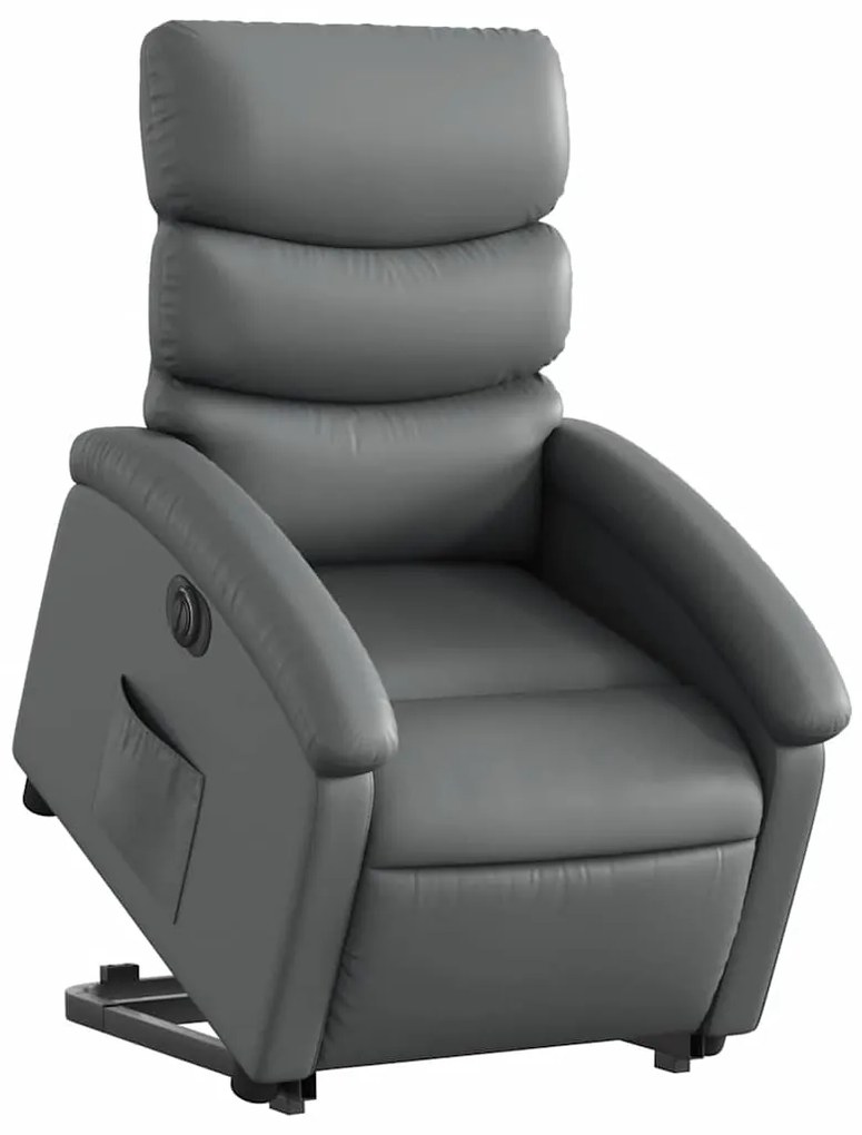 vidaXL Πολυθρόνα Ηλεκ Ανακλινόμενη με Ανύψωση Συνθετικό Δέρμα