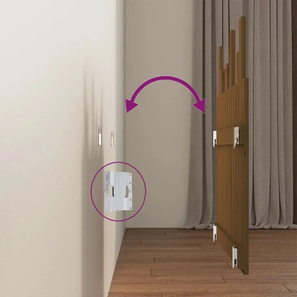 vidaXL Κεφαλάρι Τοίχου Μελί 82,5x3x80 εκ. από Μασίφ Ξύλο Πεύκου