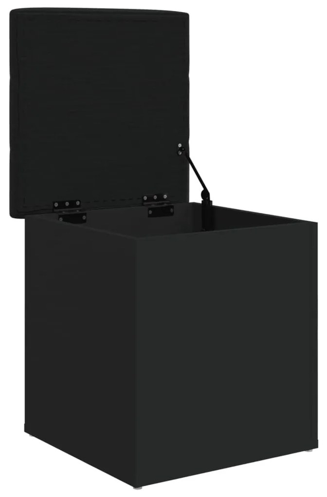vidaXL Παγκάκι Αποθήκευσης Μαύρο 42x42x45 εκ. από Επεξεργασμένο Ξύλο