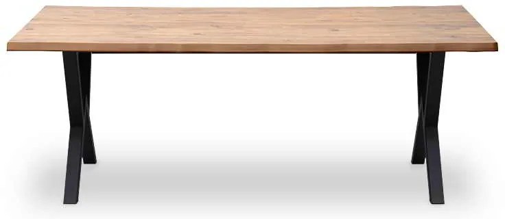 Τραπέζι Walter Megapap Mdf - μεταλλικό χρώμα ακακίας 200x100x75εκ.