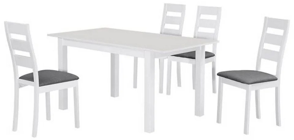 Τραπεζαρία Σετ Miller 5Τμχ White Ε781,2S 120+30x80x74 Four Seater