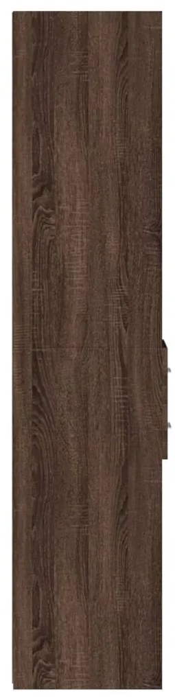 vidaXL Ντουλάπι Καφέ Δρυς 30x42,5x185 εκ. από Επεξεργασμένο Ξύλο