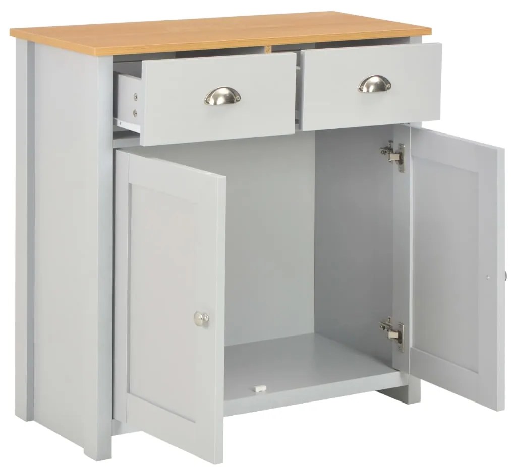 vidaXL Μπουφές Ψηλός Γκρι 79 x 35 x 81 εκ.