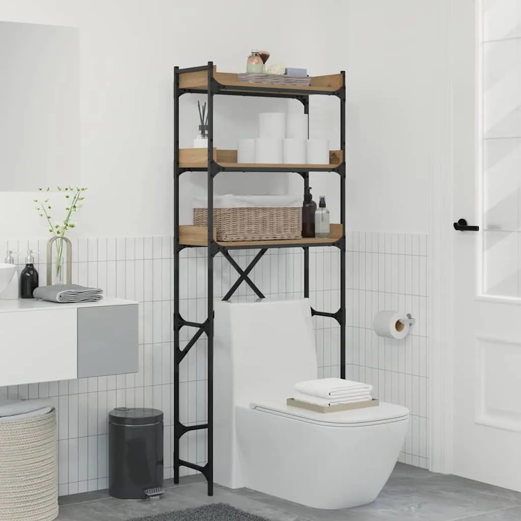 Ράφια πλυντηρίου ρούχων με ράφι Artisan Oak 67 x 25 x 163 εκ.