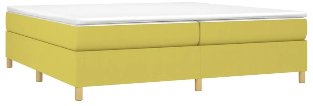 vidaXL Σκελετός Κρεβατιού με Ελατήρια Πράσινο 200x200 εκ. Υφασμάτινο