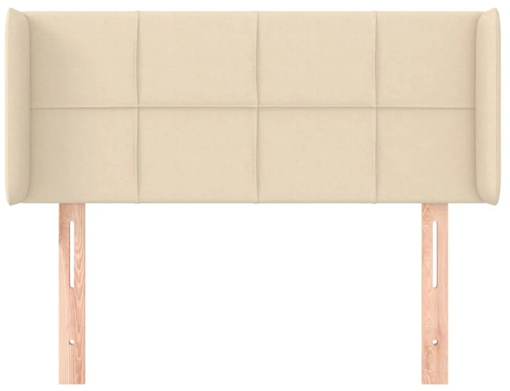 vidaXL Κεφαλάρι με Πτερύγια Κρεμ 93x16x78/88 εκ. Υφασμάτινο