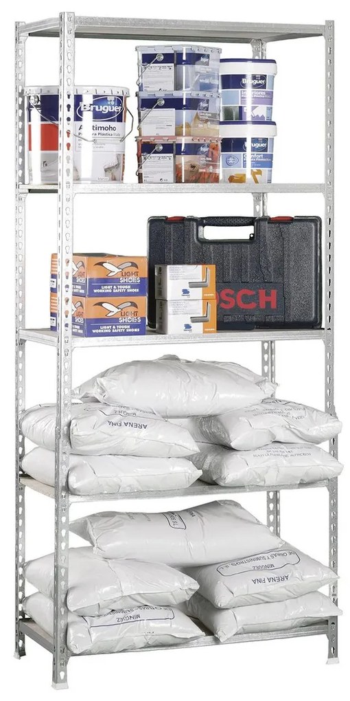 Ράφια Simon Rack Maderclick 5/400 750 kg Μέταλλο Ξύλο 5 Ράφια τσιπ - ματ (180 x 90 x 40 cm)