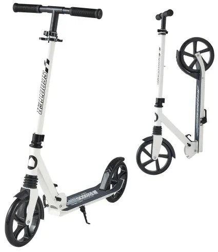 VEVOR Kick Scooter for Kids Ages 8+, Teens &amp; Adults, 2-Wheel Toddler Scooter with Adjustable Height Handlebar, Wide Anti-Slip Deck, Foldable Lightweight for Boys &amp; Girls up to 99.8 kg, White + Black