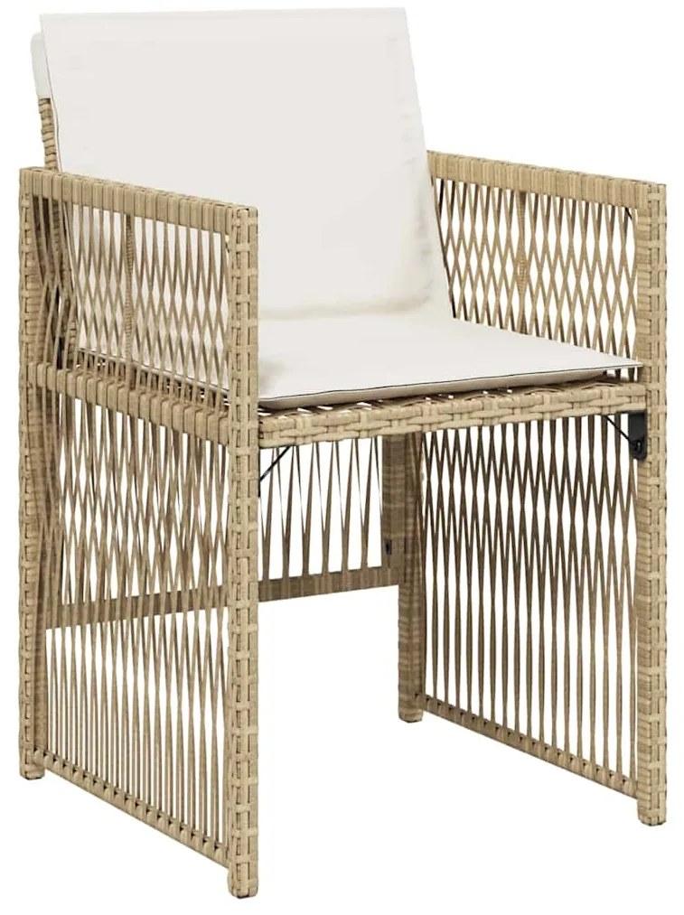 vidaXL Σέτ φαγητού για κήπο 5 pcs Μπεζ Χάλυβας με επίστρωση πούδρας