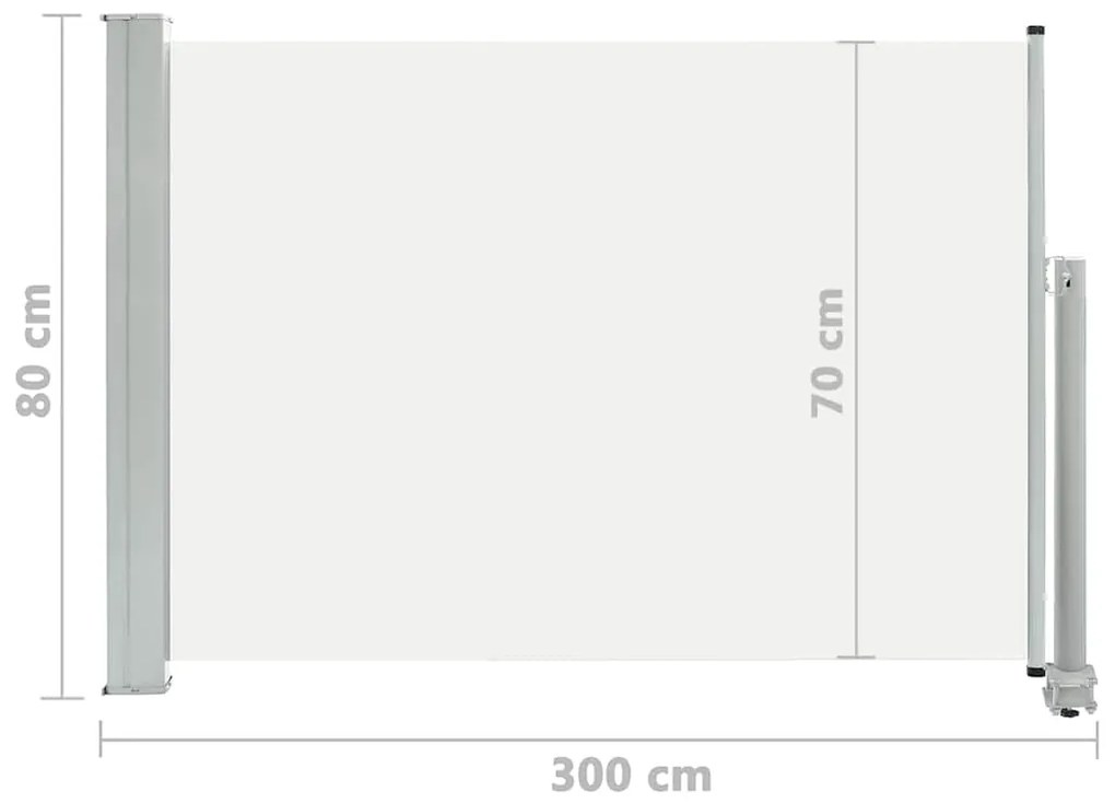 Σκίαστρο Πλαϊνό Συρόμενο Βεράντας Κρεμ 80 x 300 εκ. 48359