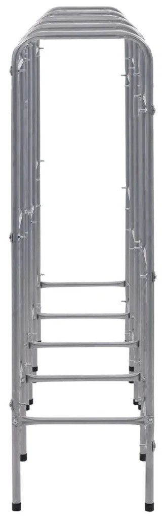 Ράφι Αποθήκευσης για 12 Κιβώτια Ασημί 190x33x116 εκ. Ατσάλινο - Ασήμι