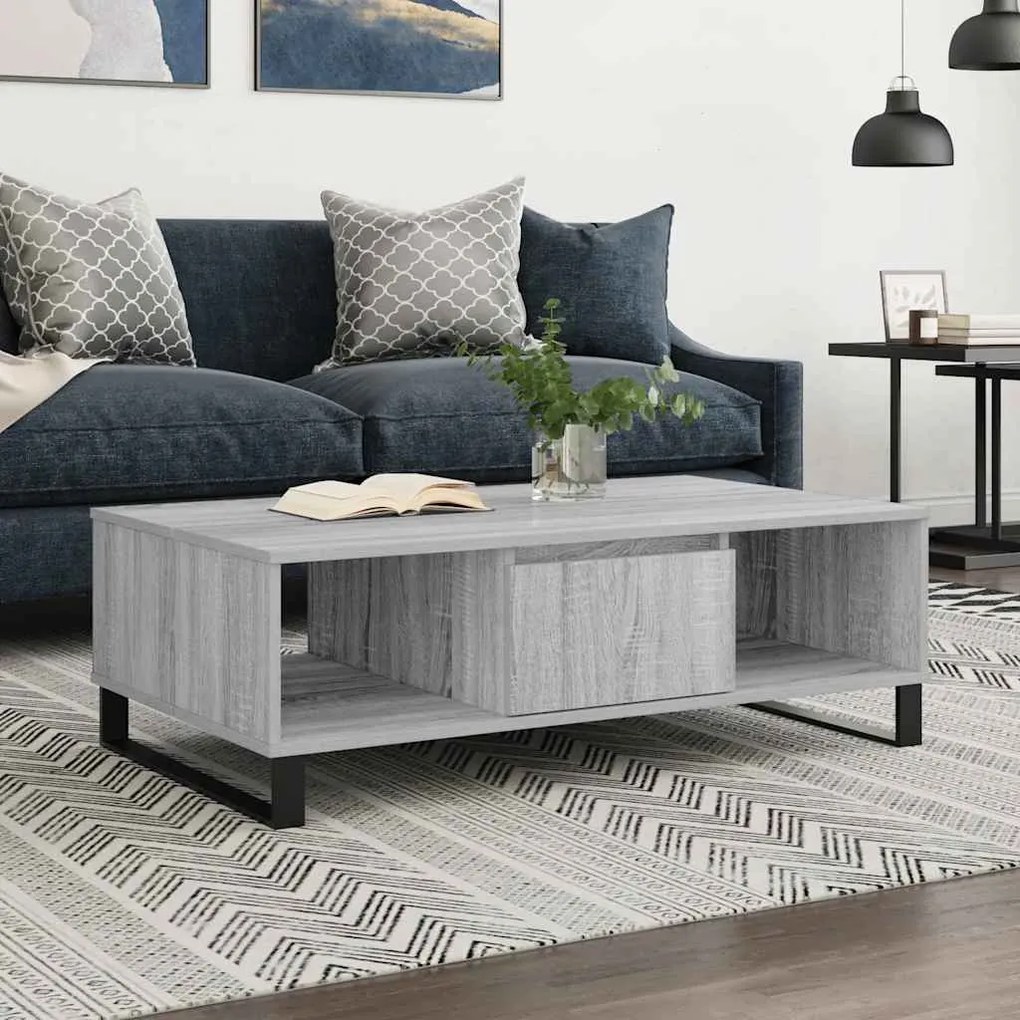 vidaXL Τραπεζάκι Σαλονιού Γκρι Sonoma 104x60x35 εκ. Επεξεργασμένο Ξύλο