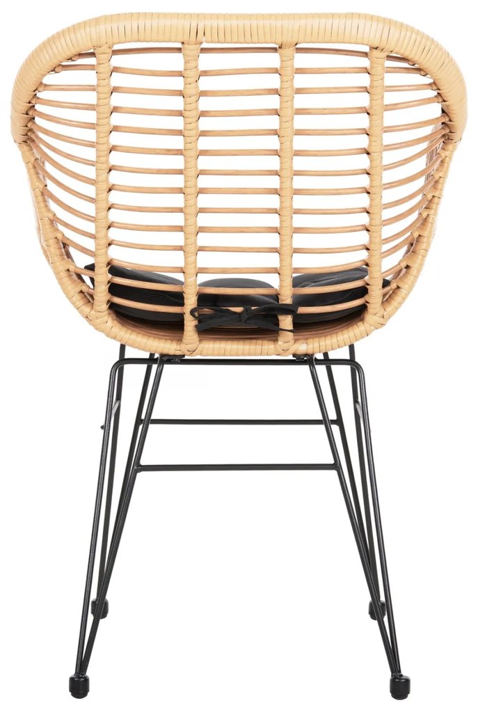 ΠΟΛΥΘΡΟΝΑ ΜΕ ΜΑΞΙΛΑΡΙ ΜΕΤΑΛΛΙΚΗ ALLEGRA  ΜΕ WICKER ΜΠΕΖ 58x59x82Υ 58x59x82 εκ.
