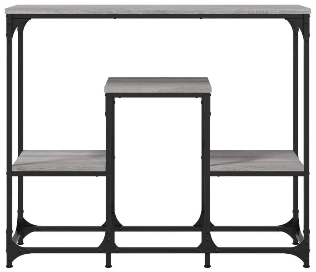 Τραπέζι Κονσόλα Γκρι Sonoma 89,5x28x76 εκ. Επεξεργασμένο Ξύλο - Γκρι