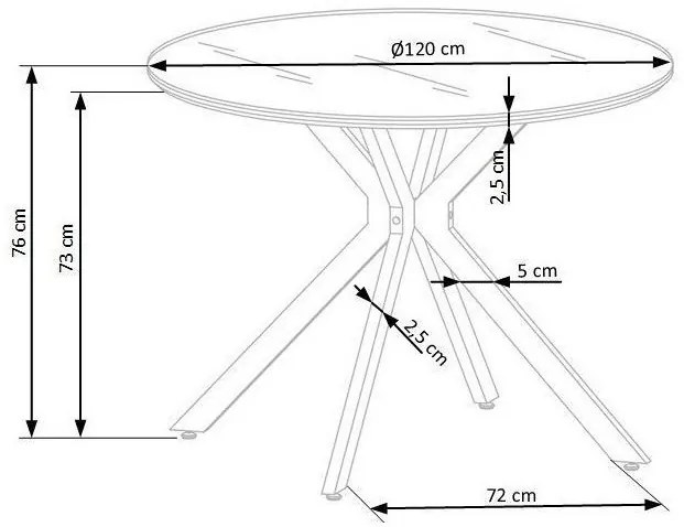 Τραπέζι Houston 753, Μαύρο, Άσπρο, 76cm, Επεξεργασμένο γυαλί, Ινοσανίδες μέσης πυκνότητας, Μέταλλο