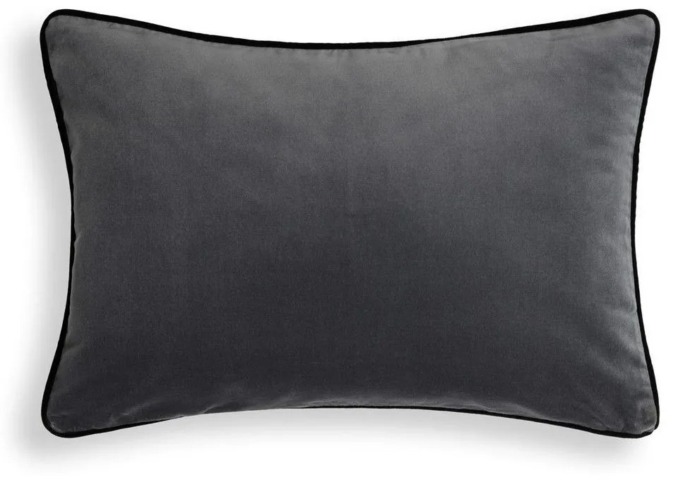Μαξιλαροθήκη Διακοσμητική Velour Grey Perle Bassetti 40X60cm Cotton-Polyester