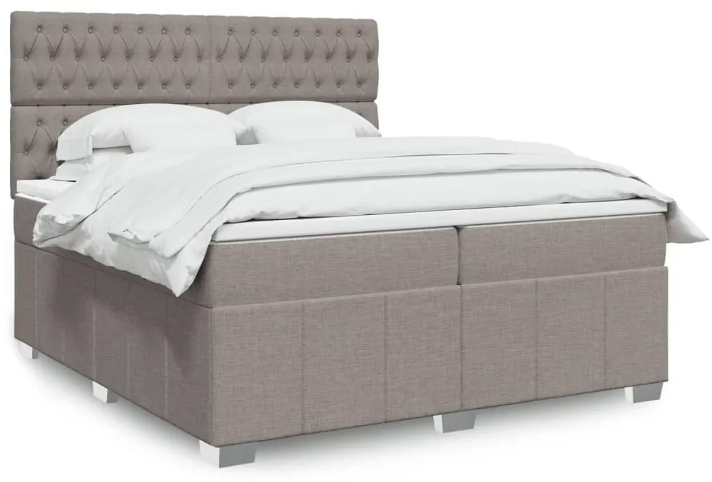 ΚΡΕΒΑΤΙ BOXSPRING ΜΕ ΣΤΡΩΜΑ TAUPE 200X200 ΕΚ. ΥΦΑΣΜΑΤΙΝΟ 3294086