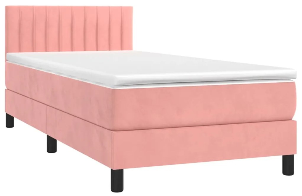 ΚΡΕΒΑΤΙ BOXSPRING ΜΕ ΣΤΡΩΜΑ ΡΟΖ 80 X 200 ΕΚ. ΒΕΛΟΥΔΙΝΟ 3141394