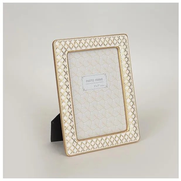 Κορνίζα 13x18 Πολυρεσίν Λευκη-χρυση 17.2x22.2x1.5cm 756-12011 Estheti-756-12011-Λευκό-Χρυσό 756-12011