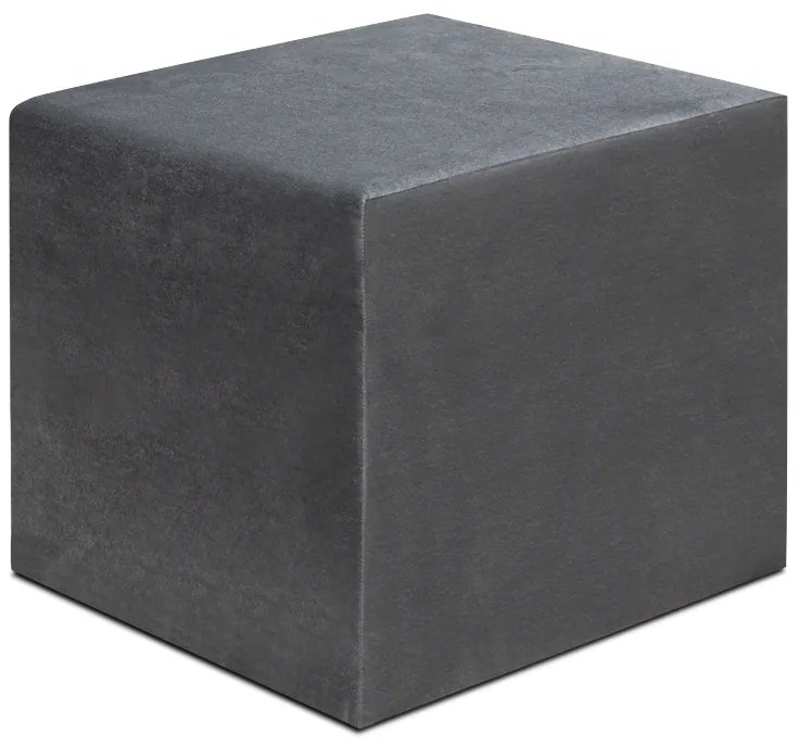 Σκαμπώ April Megapap βελούδινο χρώμα γκρι 40x40x40εκ.
