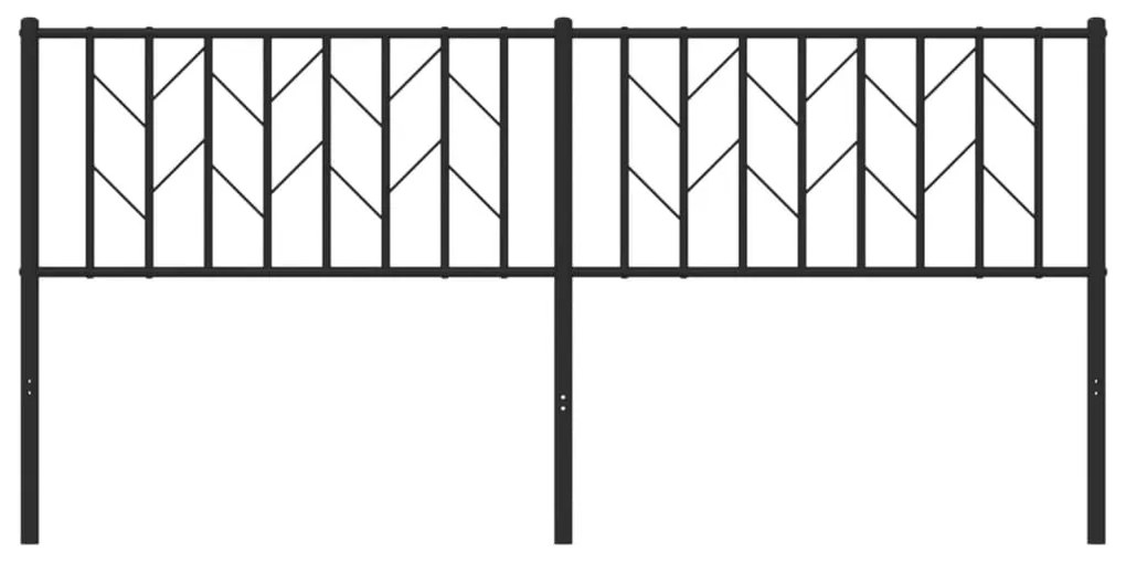 vidaXL Κεφαλάρι Μαύρο 180 εκ. Μεταλλικό