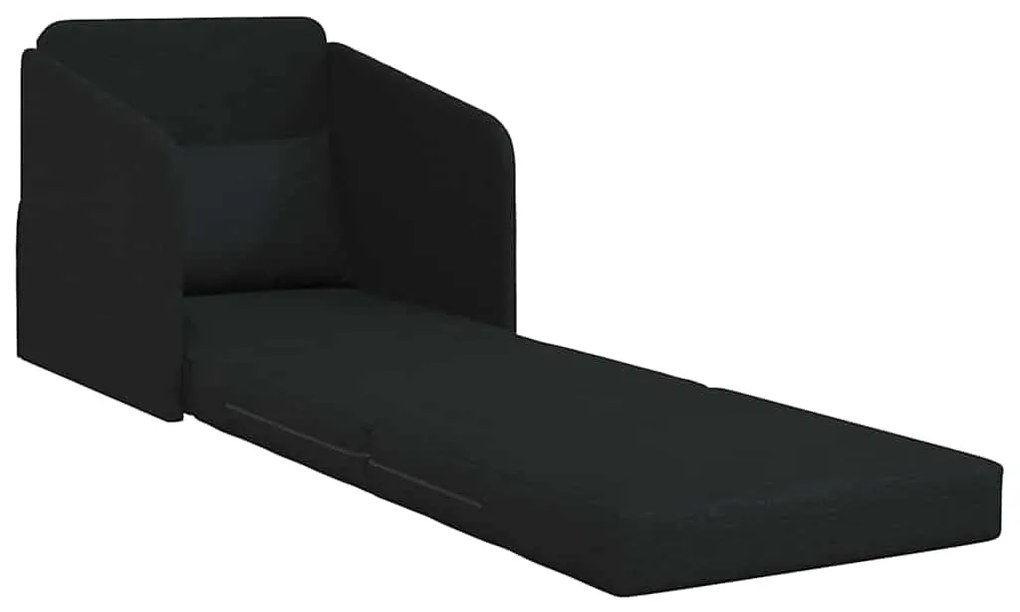 vidaXL Κρεβάτι καναπές Μαύρο 65 x 80 x 83 εκ. ύφασμα