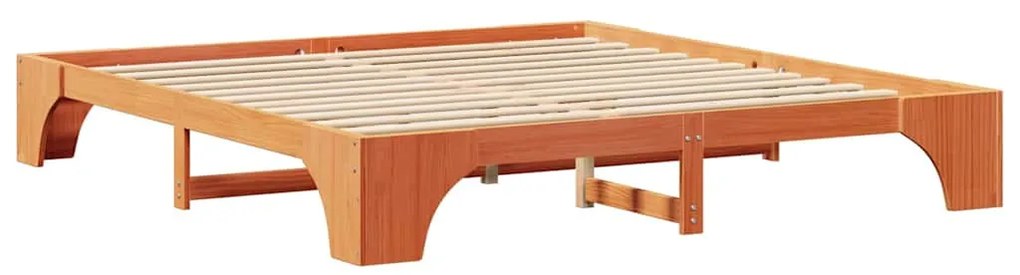 vidaXL Σκελετός Κρεβατιού Καφέ κεριού 180 x 200 cm Μασίφ ξύλο πεύκου