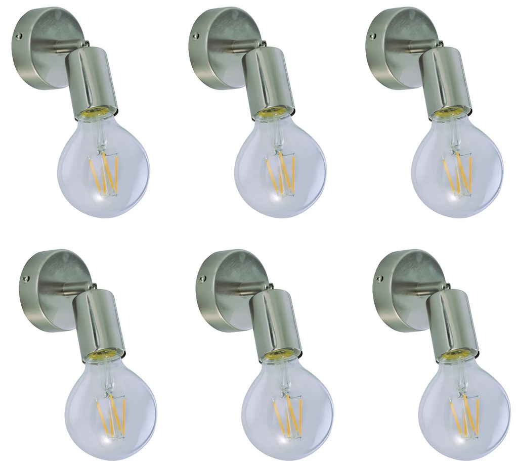 Φωτιστικό Οροφής - Σποτ SE 137-1AN (x6) Soma Packet Nickel mat adjustable spotlight+ - 51W - 100W - 77-8860