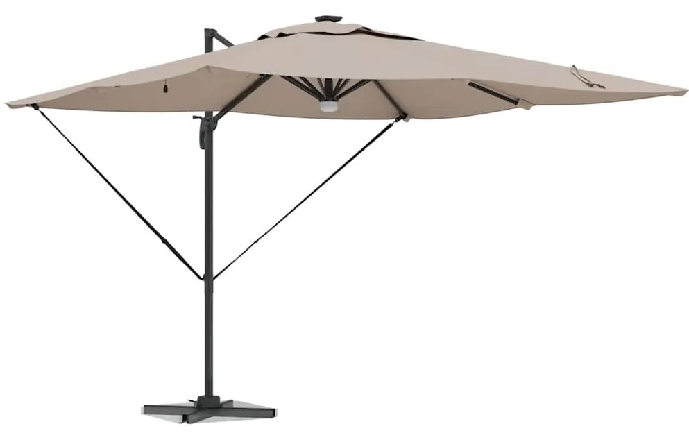 vidaXL Ρώμη Ομπρέλα Taupe 286 x 285 x 270 εκ Αλουμίνιο και Πολυεστέρας