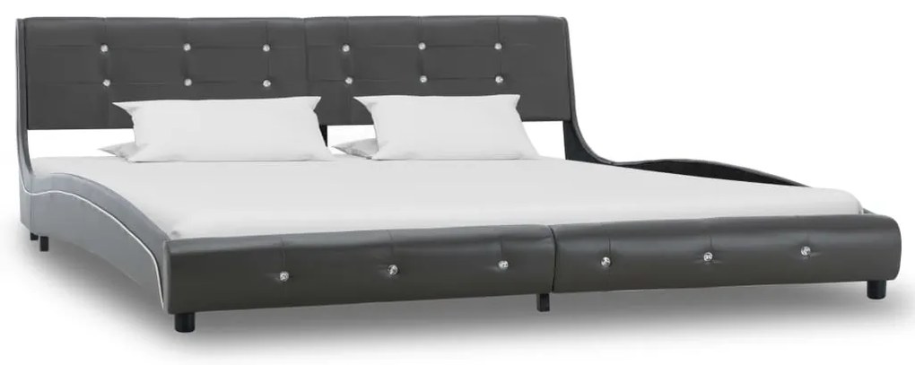 vidaXL Πλαίσιο Κρεβατιού Γκρι 180 x 200 εκ. από Συνθετικό Δέρμα