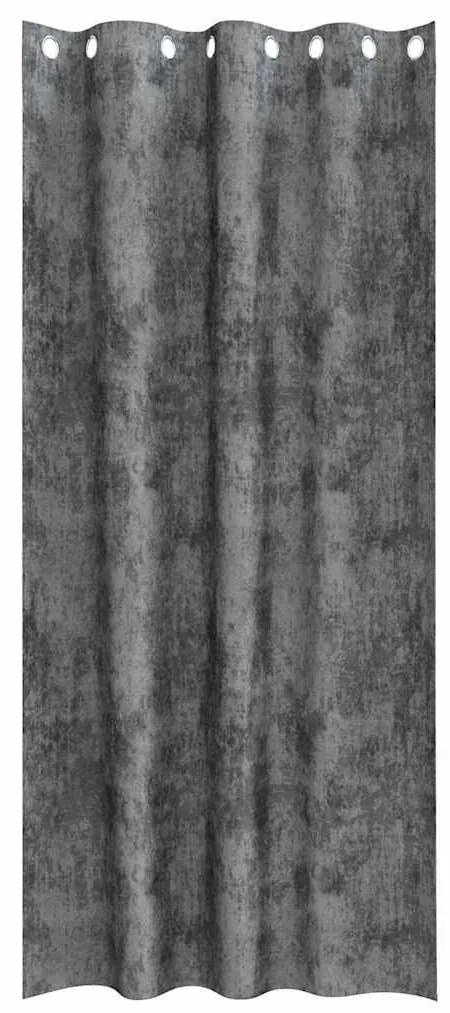 vidaXL Κουρτίνα με κουρτίνες 2 pcs Γκρι 225 x 140 εκ. Βελούδο