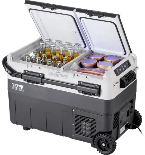 VEVOR Portable Car Refrigerator Freezer Compressor 40 L Dual Zone for Car Home