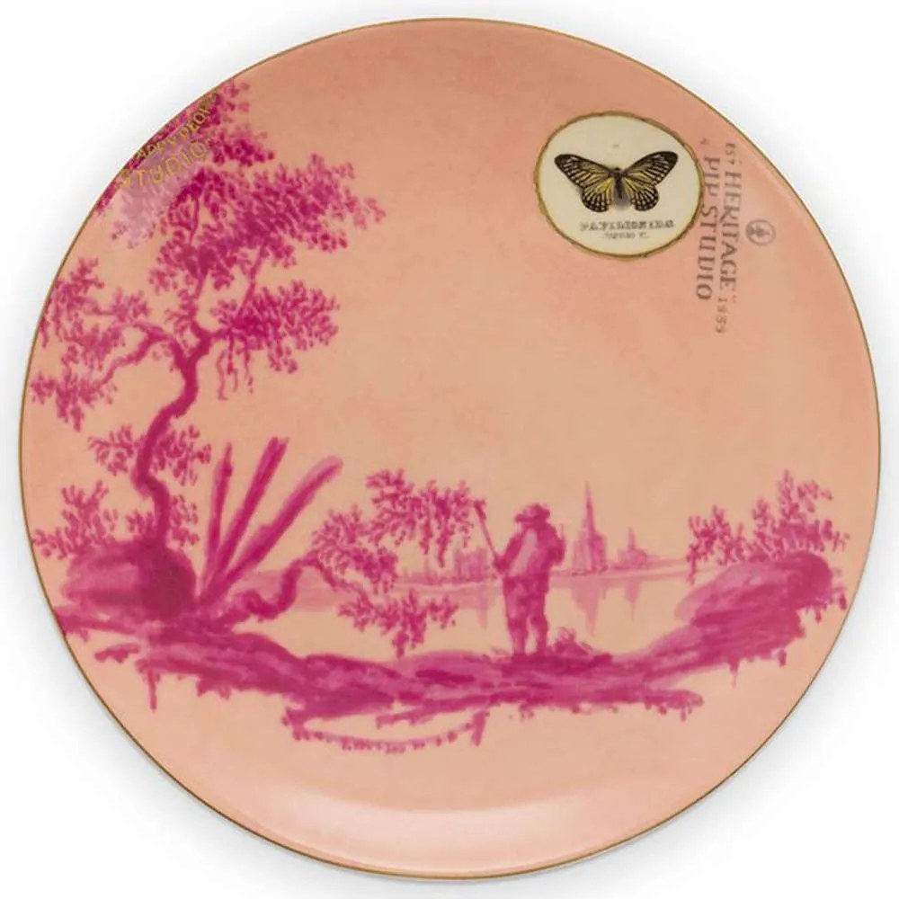 Πιάτο Πορσελάνινο 51001268 Φ18cm Painted Pink Pip Studio Πορσελάνη