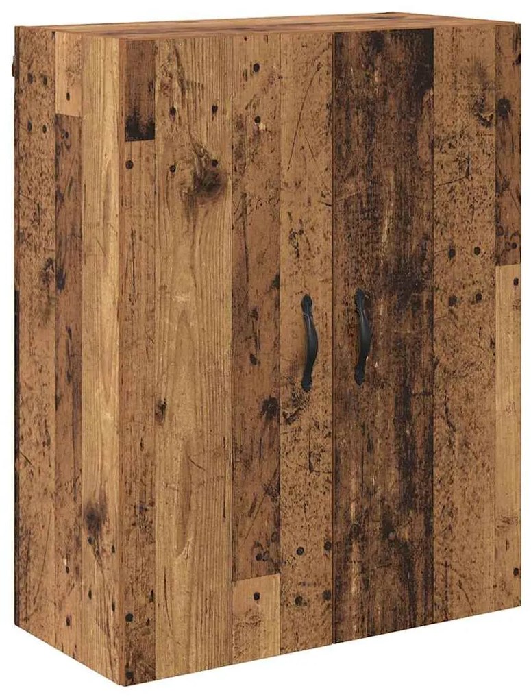 vidaXL Highboard με συρτάρι 2 pcs Παλιό ξύλο Μηχανική ξυλεία και γυαλί