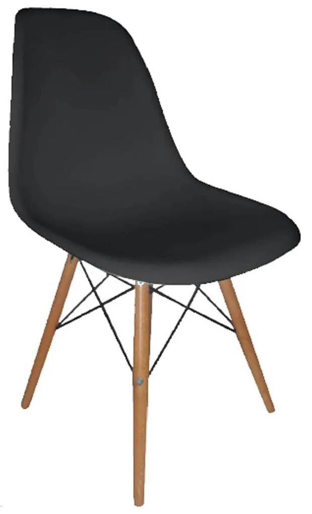 Καρέκλα Art Wood Black  EM123.2P  46X53X81 cm Σετ 4τμχ Polypropylene
