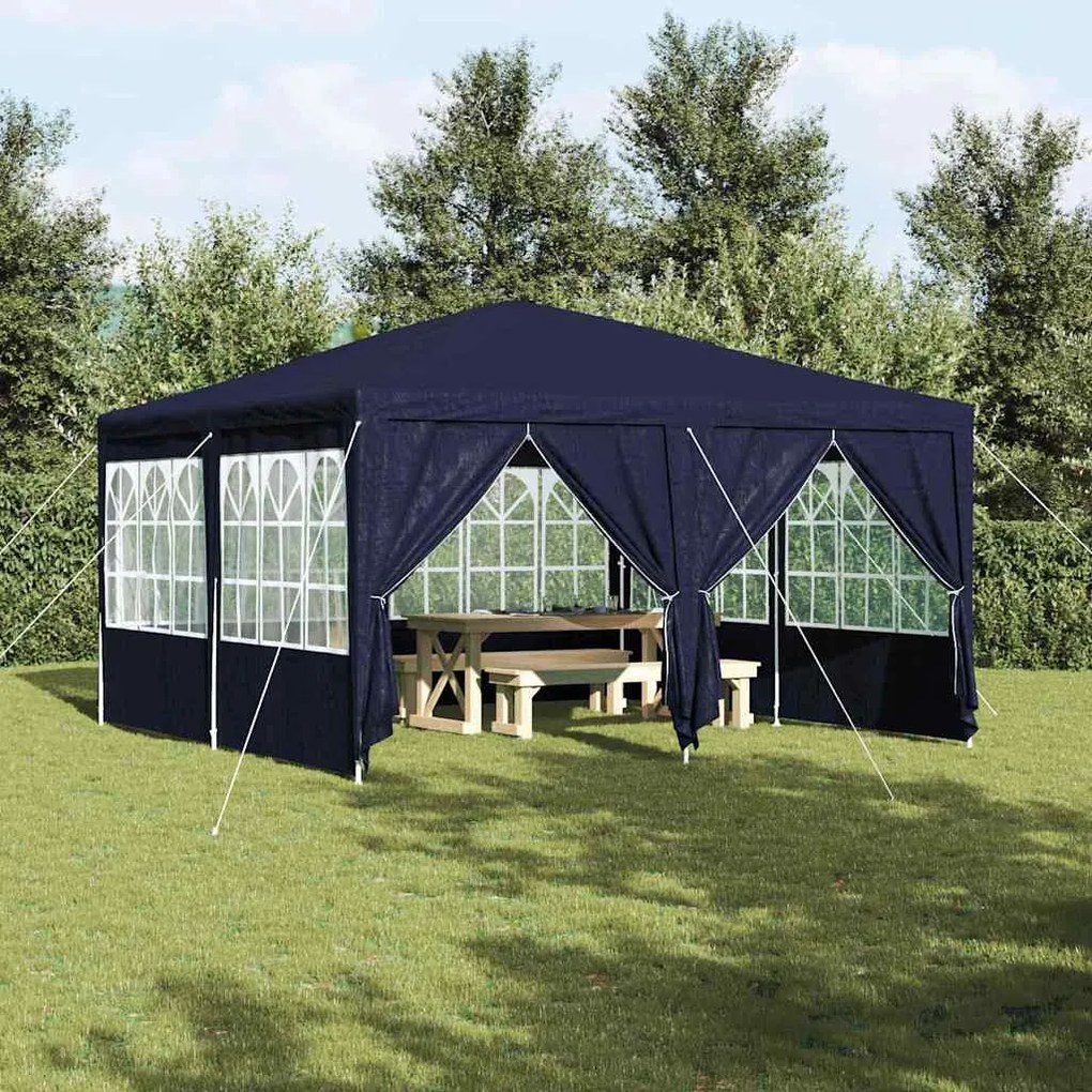 vidaXL Σκηνή Πάρτυ Μπλε και άσπρο 400 x 400 x 266 εκ