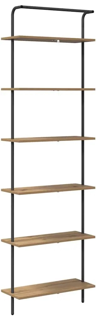 vidaXL Ράφι Βιβλίων artisan δρυς 60 x 24 x 203 εκ Επεξεργασμένο ξύλο