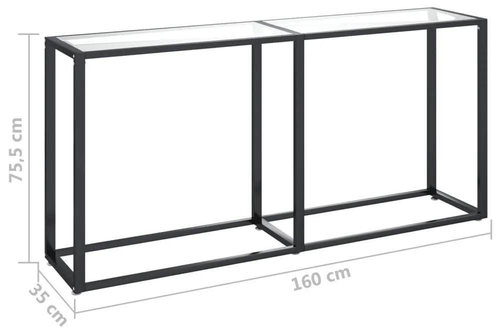 Τραπέζι Κονσόλα Διαφανές 160 x 35 x 75,5 εκ. από Ψημένο Γυαλί - Διαφανές