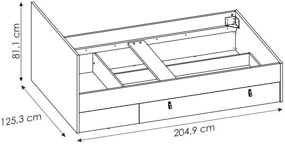 Κρεβάτι Miden 1S-120 x 200