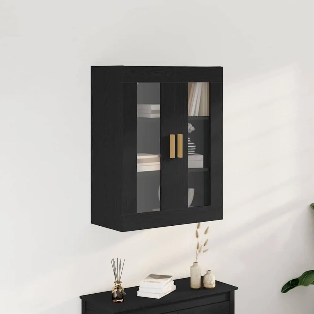 vidaXL Ντουλάπα Τοίχου Επιτοίχιο Μαύρη δρυς 69.5 x 34 x 90 εκ.