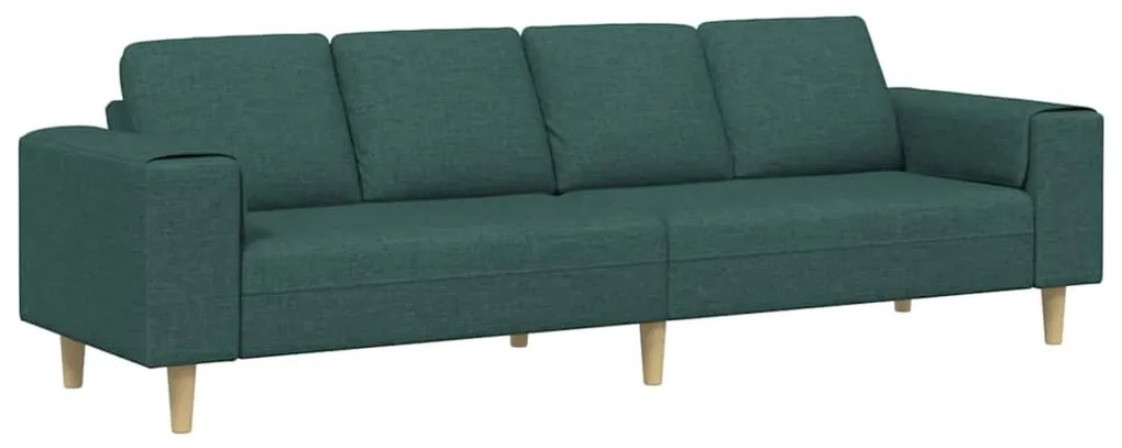 vidaXL Καναπές σαλονιού Σκούρο Πράσινο 250 x 77 x 76 εκ. Πολυεστέρας