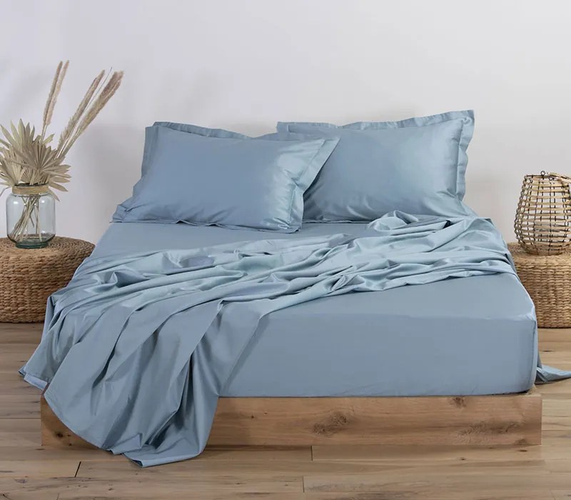 Σεντόνι King Size Βαμβακοσατέν Elements Dusty Aqua 280x270 - Nef-Nef Homeware