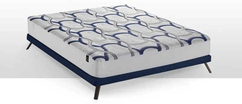 Linea Strom Epoques Cool Blue Προστατευτικό κάλυμμα στρώματος με ίνες sensice &amp; λάστιχο (171-180)x200cm