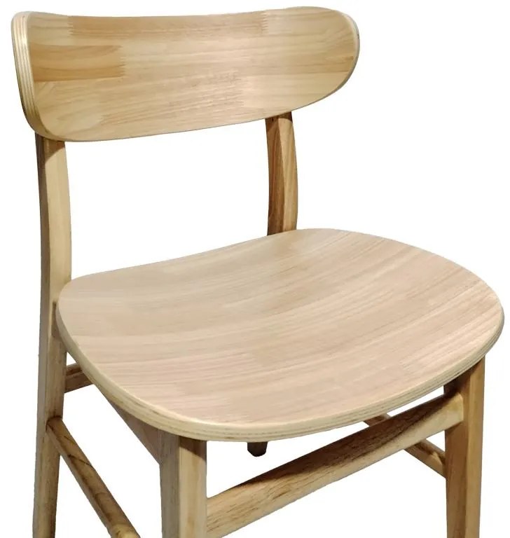 Καρέκλα Lumnia rubberwood σε φυσική απόχρωση 46x50x76εκ 2αδα 46x50x76 εκ.