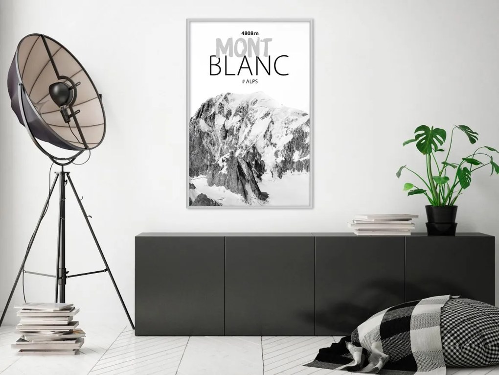 Αφίσα - Peaks of the World: Mont Blanc - 40x60 - Χρυσό - Χωρίς πασπαρτού