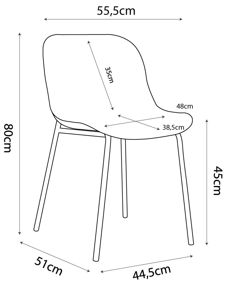 LIGNA ΚΑΡΕΚΛΑ ΛΕΥΚΟ 56,5x48xH79,5cm - 27-0130 - 27-0130