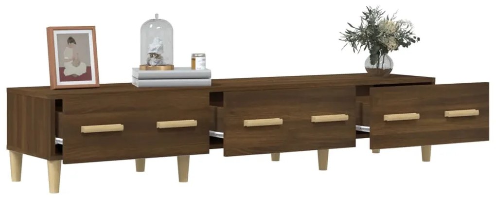 vidaXL Έπιπλο Τηλεόρασης Καφέ Δρυς 150x34,5x30 εκ. Επεξεργασμένο Ξύλο