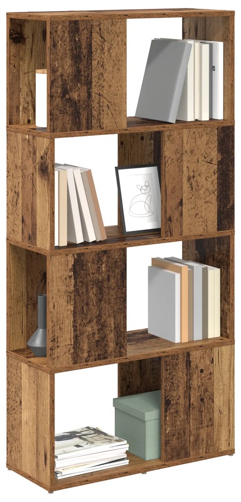 vidaXL Μονάδα Αποθήκευσης Παλαιό ξύλο MDF 60 x 24 x 124 εκ.